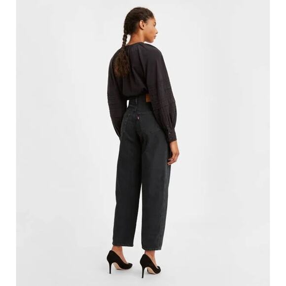 Levi’s 80s Balloon Jeans Black High Rise NWT Size 25 Vintage Vibe - Picture 3 of 11